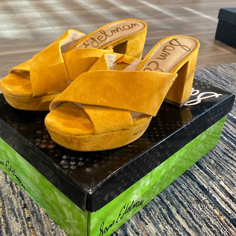 Sam Edelman Mustard Suede Slide